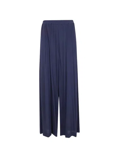 Gentry Portofino Ribbed-knit Trousers In Blue