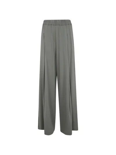 Gentry Portofino Ribbed-knit Trousers In Gray
