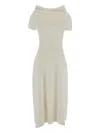 Gentry Portofino Roll-neck Midi Dress In Neutrals