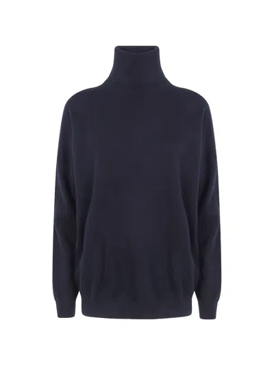 Gentry Portofino Roll-neck Sweater In Black
