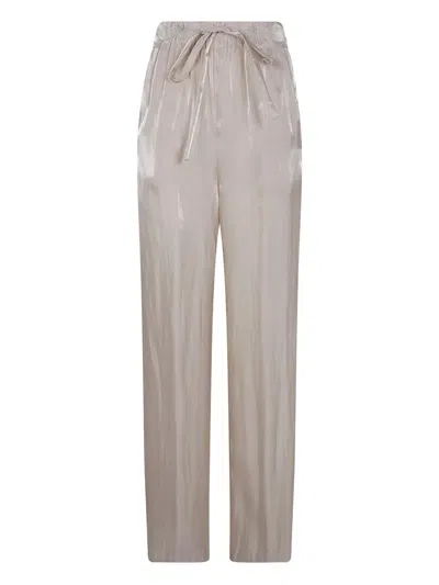 Gentry Portofino Satin Palazzo Trousers In Neutrals