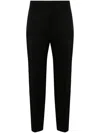 Gentry Portofino Straight-leg Linen-blend Trousers In Black