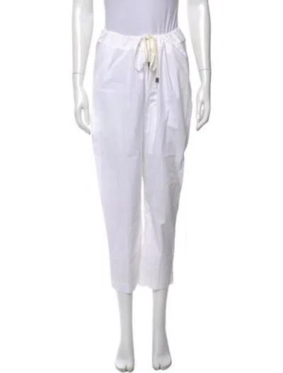 Pre-owned Gentry Portofino Straight Leg Pants In White