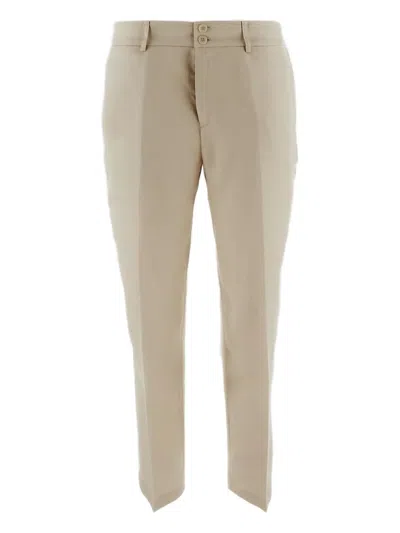 Gentry Portofino Straight-leg Trousers In Neutrals