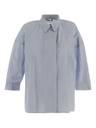 Gentry Portofino Striped Shirt In Blue