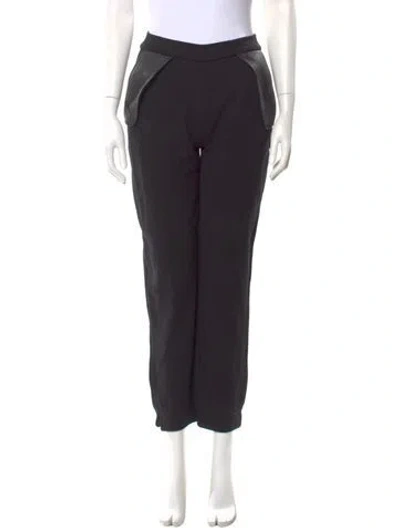 Pre-owned Gentry Portofino Virgin Wool Skinny Leg Pants In Black