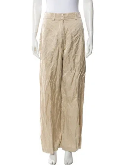 Pre-owned Gentry Portofino Wide Leg Pants In Neutral