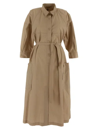 Gentryportofino Dress Woman In Brown