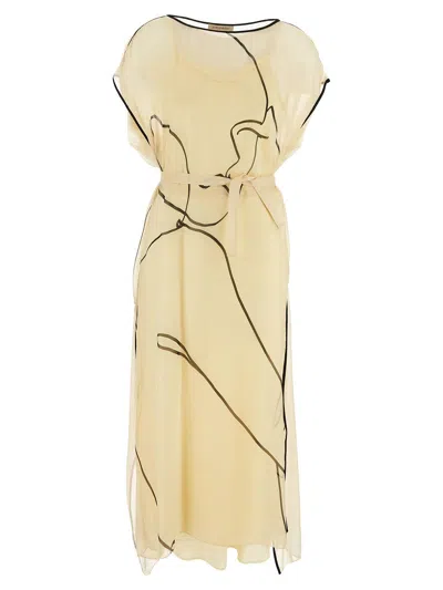 Gentryportofino Dress Woman In Beige
