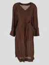Gentryportofino Dress Woman In Brown