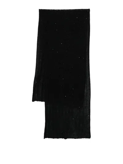 Gentryportofino Knit Scarf In Black