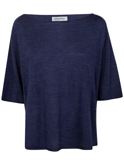 Gentryportofino Knit Sweater In Blue