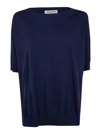 Gentryportofino Knit Sweater In Blue