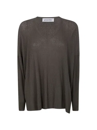 Gentryportofino Knit Sweater In Gray