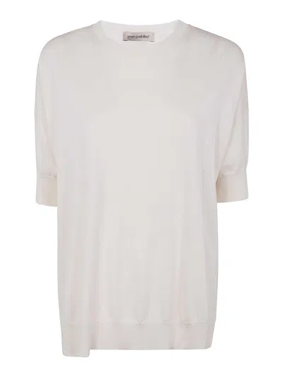 Gentryportofino Knit Sweater Round Neck In Nude & Neutrals