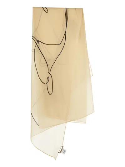 Gentryportofino Scarf Woman In Beige