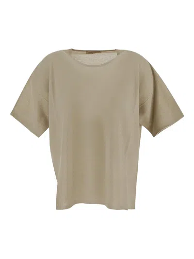 Gentryportofino Short Sweater In Nude