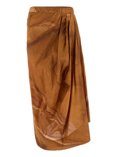 Gentryportofino Skirt Woman In Brown
