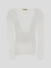 Gentryportofino Mi-transparent Perforated Tight-fitting Shirt In White
