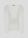 Gentryportofino Mi-transparent Perforated Tight-fitting Shirt In White