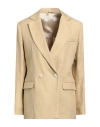 Gentryportofino Woman Blazer Beige Size 14 Linen
