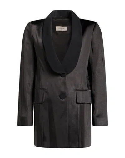 Gentryportofino Woman Blazer Black Size 6 Polyester
