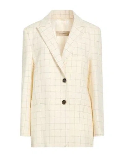 Gentryportofino Woman Blazer Cream Size 8 Virgin Wool In White