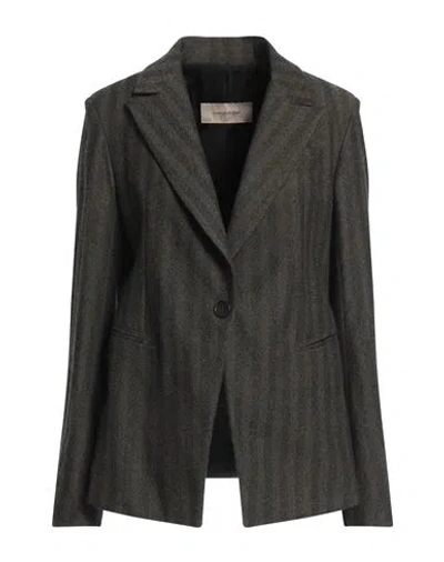 Gentryportofino Woman Blazer Military Green Size 10 Virgin Wool