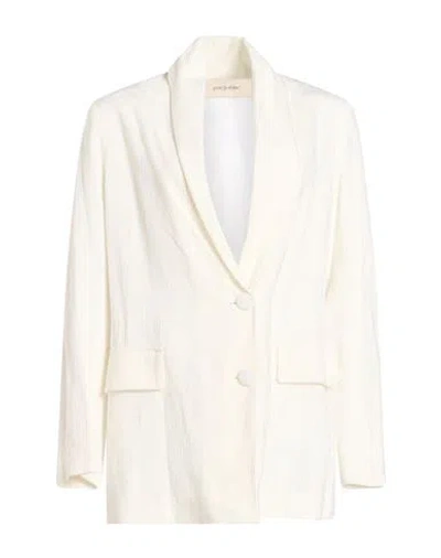 Gentryportofino Woman Blazer Off White Size 6 Viscose