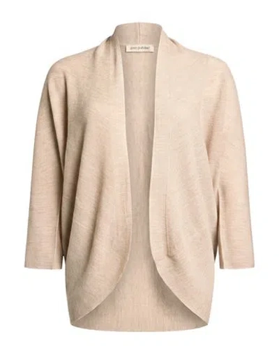 Gentryportofino Woman Cardigan Beige Size 8 Cashmere In Neutral