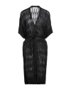 Gentryportofino Woman Cardigan Black Size 6 Linen, Silk