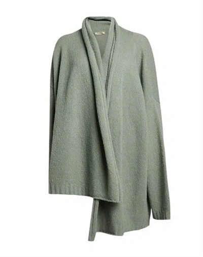 Gentryportofino Woman Cardigan Sage Green Size 12 Virgin Wool, Polyamide
