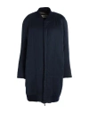 Gentryportofino Woman Coat Navy Size 10 Viscose, Cupro, Virgin Wool In Navy Blue