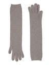 Gentryportofino Woman Gloves Khaki Size M Virgin Wool, Cashmere In Beige
