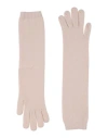 Gentryportofino Woman Gloves Light Pink Size M Virgin Wool, Cashmere