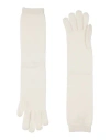 Gentryportofino Woman Gloves White Size S Virgin Wool, Cashmere