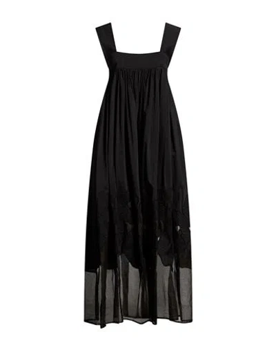 Gentryportofino Woman Maxi Dress Black Size 6 Cotton, Silk
