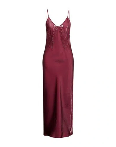 Gentryportofino Woman Maxi Dress Garnet Size 10 Viscose, Polyester In Red