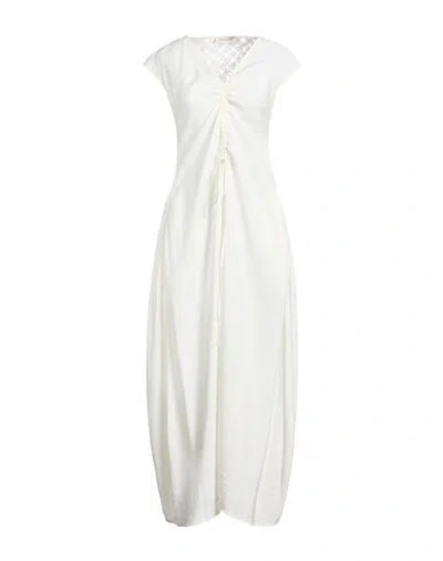 Gentryportofino Woman Maxi Dress Ivory Size 8 Modal, Polyester In White