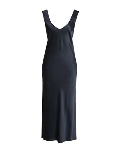 Gentryportofino Woman Maxi Dress Midnight Blue Size 6 Viscose, Wool In Pattern