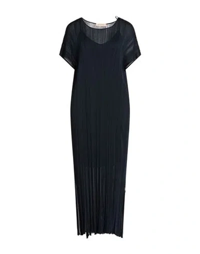 Gentryportofino Woman Maxi Dress Navy Size 10 Viscose In Blue