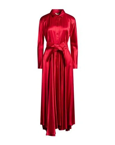 Gentryportofino Woman Maxi Dress Red Size 8 Viscose, Wool
