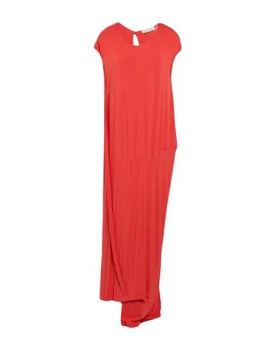 Gentryportofino Woman Maxi Dress Rust Size 12 Viscose, Elastane In Red