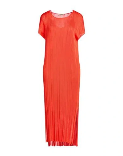 Gentryportofino Woman Maxi Dress Tomato Red Size 12 Viscose