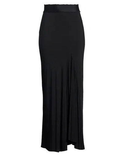 Gentryportofino Woman Maxi Skirt Black Size 10 Viscose, Wool, Elastane