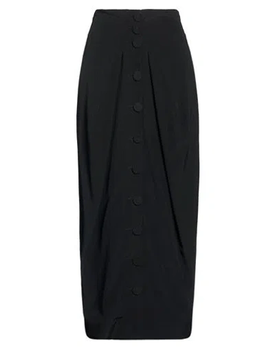 Gentryportofino Woman Maxi Skirt Black Size 8 Wool