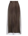 Gentryportofino Woman Maxi Skirt Brown Size 4 Polyester