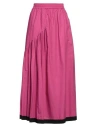 Gentryportofino Woman Maxi Skirt Fuchsia Size 8 Cotton In Pink