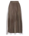 Gentryportofino Woman Maxi Skirt Khaki Size 6 Polyester In Beige