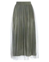 Gentryportofino Woman Maxi Skirt Military Green Size 6 Polyester